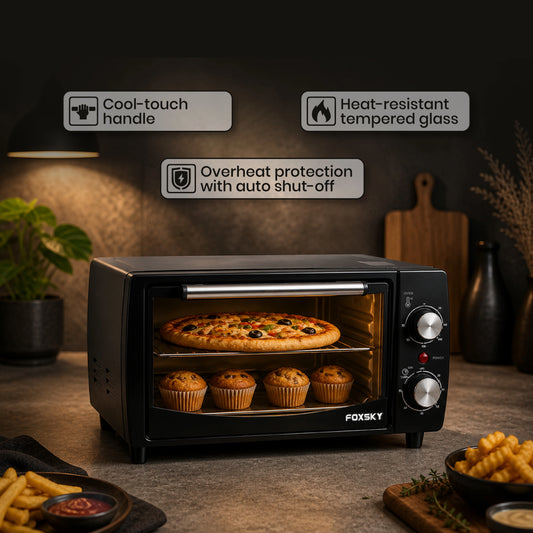 Foxsky 12L Smart Chef OTG FSMI-012 (1000W) | Oven Toaster Griller with Timer & 2-Year Warranty