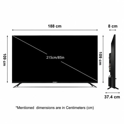 Foxsky 215 cm (85 inch) Frameless Series 4K UHD WebOS FS75GATV (Balck)