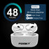 Foxsky FS AirPods Pro Active Noise Cancelling with 48 Hour Playtime Super-Fast Charging Case Bluetooth Headset Earbuds for iOS & Android (White, True Wireless)