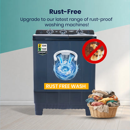 Foxsky 7.5 kg Semi-Automatic Top Load Washing Machine with 3D Scrub Technology, Aqua Wash, Grey (AW7500SATL)