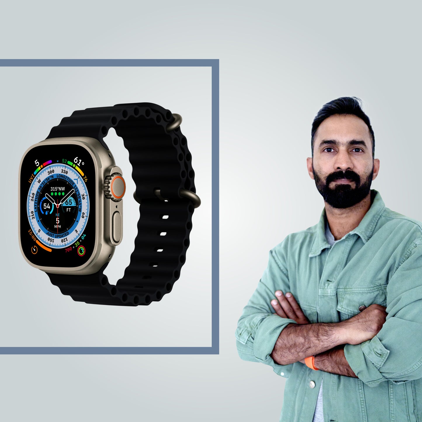 Foxsky FS Ultra FN8 Bluetooth Calling Smart Watch, 1.83" Touch Display, Series 8 smartwatch with BT Call Function, Sports Features & Health Tracker, Wireless Charging
