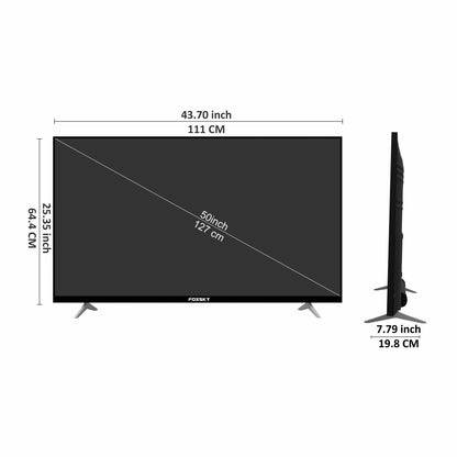 Foxsky 127 cm (50 inches) 4K Ultra HD Smart Android LED TV 50FS-VS | Built-in Google Voice Assistant