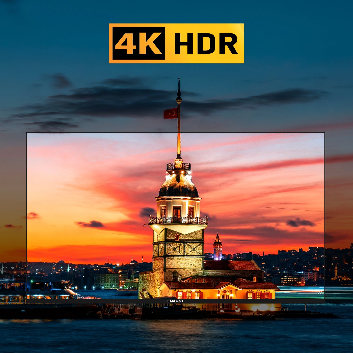 Foxsky 127 cm (50 inches) 4K Ultra HD Smart Android LED TV 50FS-VS | Built-in Google Voice Assistant