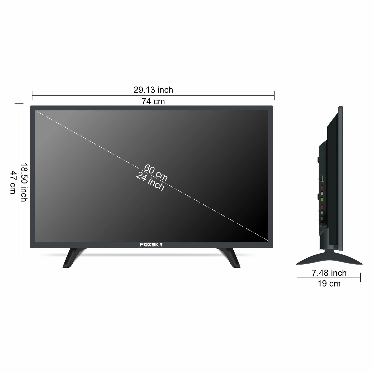 Foxsky 60.96 cm (24 inch) HD Ready LED TV 24FSN With A+ Grade Panel (slim bezels)
