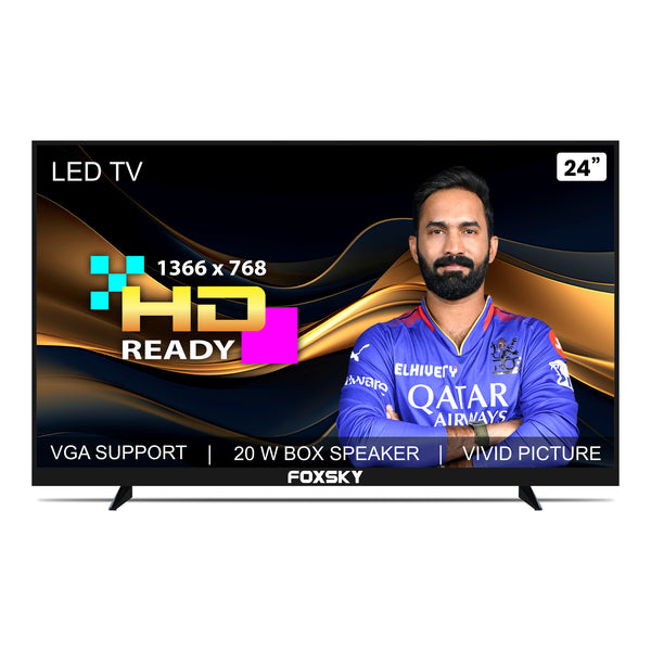 Foxsky 60.96 cm (24 inch) HD Ready LED TV 24FSN With A+ Grade Panel (slim bezels)