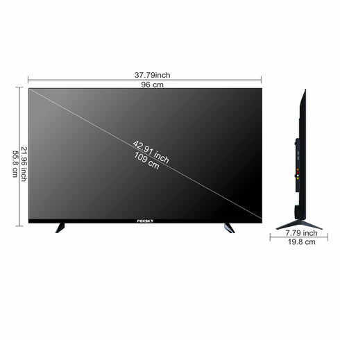 Foxsky 109 cm (43 inches) Full HD Smart LED TV 43FS-VS (Frameless Edition) | With Voice Assistant