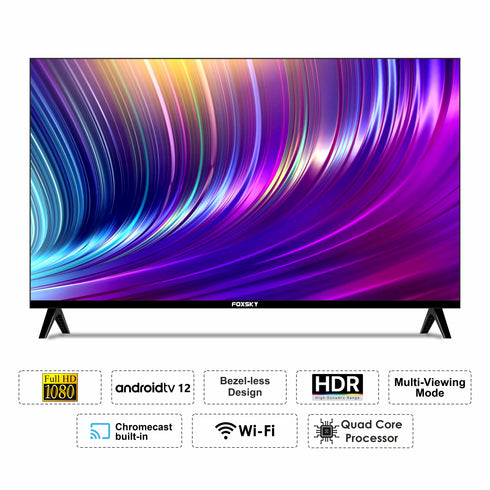 Foxsky 109 cm (43 inches) Full HD Smart LED TV 43FS-VS (Frameless Edition) | With Voice Assistant