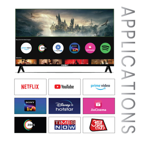 Foxsky 109 cm (43 inches) Full HD Smart LED TV 43FS-VS (Frameless Edition) | With Voice Assistant
