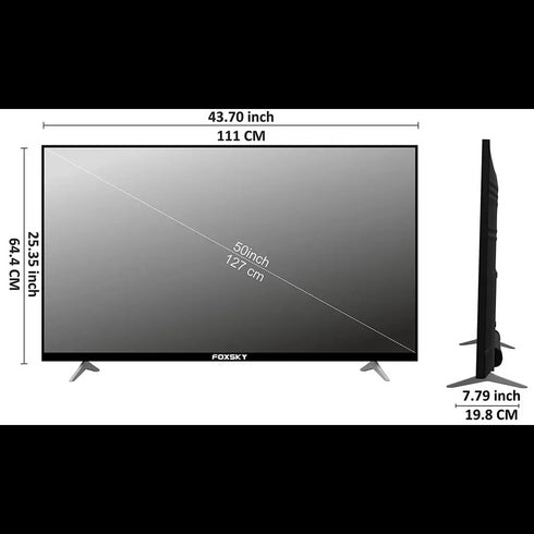 Foxsky 109 cm (43 inches) 4K Ultra HD Smart Android LED TV 43FS4K-VS | Built-in Google Voice Assistant