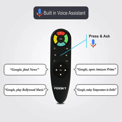 Foxsky 165 cm (65 inches) 4K Ultra HD Smart Android LED TV 65FS-VS | Built-in Google Voice Assistant Foxsky India