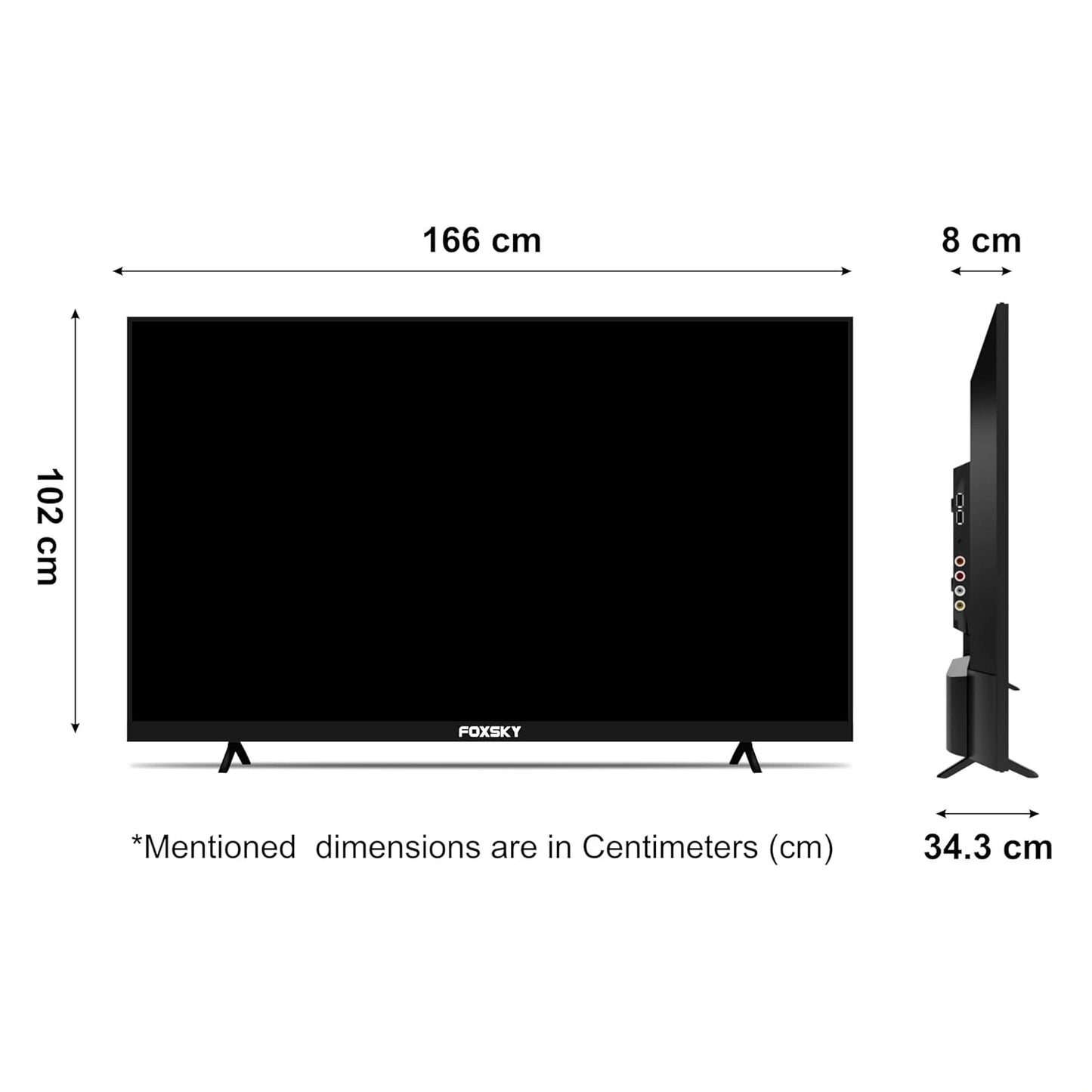 Foxsky 190 cm (75 inch) Frameless Series 4K UHD WebOS FS75GATV (Balck)