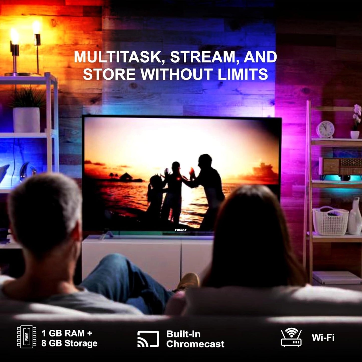 Foxsky 190 cm (75 inch) Frameless Series 4K UHD WebOS FS75GATV (Balck)