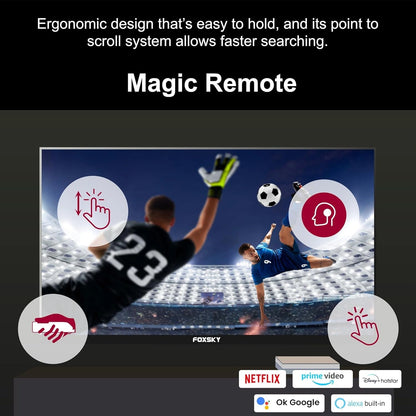 Foxsky 190 cm (75 inch) Frameless Series 4K UHD WebOS FS75GATV (Balck)