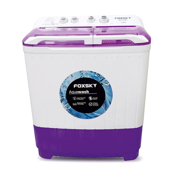 Foxsky 6.8 kg Semi-Automatic Top Load Washing Machine With Magic Filter (Aqua Wash, PURPLE)
