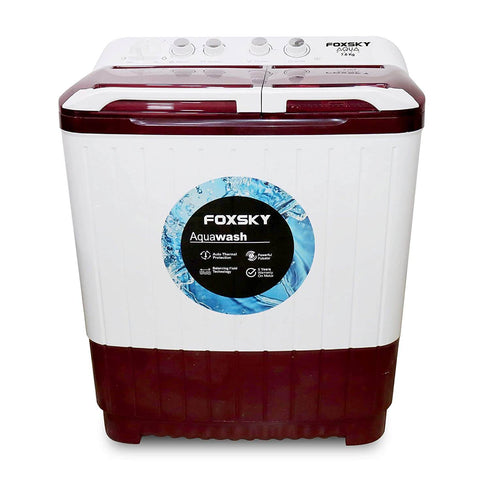 Foxsky 7.6 kg Semi-Automatic Top Load Washing Machine With Magic Filter (Aqua Wash, MAROON)