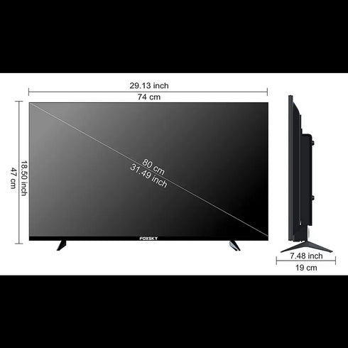 Foxsky 80 cm (32 inches) Full HD Smart LED TV 32FS-VS (Frameless Edition) | With Voice Assistant