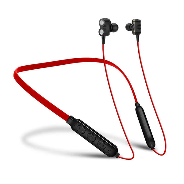 Foxsky Boult 002 Wireless Headphones With Bluetooth 5.0, Magnetic, 15 Hours Battery Life (Red)