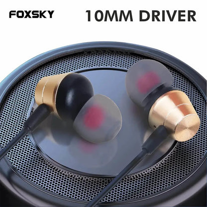 Foxsky Glide 001, Wireless Earphones with Bluetooth 5.0, 15 Hours Battery Life, (Golden Brown) Foxsky India