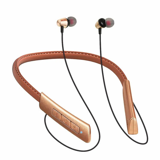 Foxsky Glide 001, Wireless Earphones with Bluetooth 5.0, 15 Hours Battery Life, (Golden Brown) Foxsky India