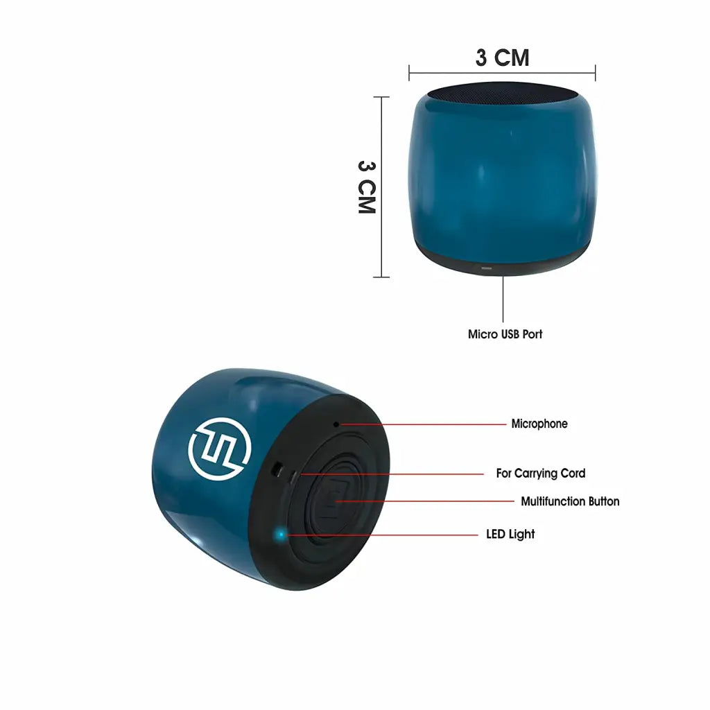 Foxsky Mini Bluetooth Speaker 5W, With Bluetooth 5.0, 24 Hours Playtime, Waterproof in-Built Mic Foxsky India