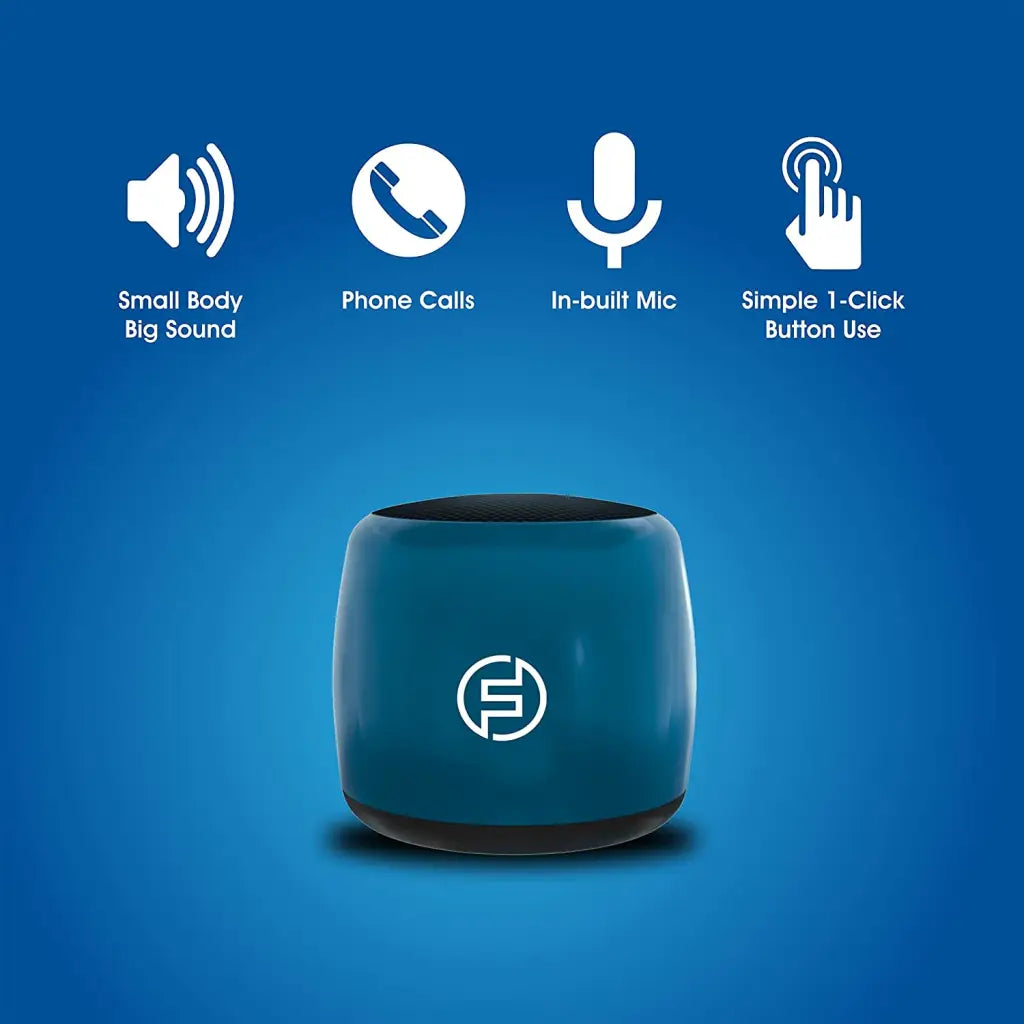Foxsky Mini Bluetooth Speaker 5W, With Bluetooth 5.0, 24 Hours Playtime, Waterproof in-Built Mic Foxsky India
