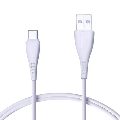 Foxsky Type C USB 3 Amp Fast Charging Data and Sync Cable Extra Tough Quick Charge 1.5M (White) Foxsky India