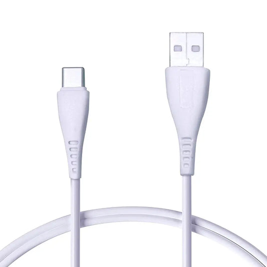 Foxsky Type C USB 3 Amp Fast Charging Data and Sync Cable Extra Tough Quick Charge 1.5M (White) Foxsky India