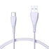 Foxsky Type C USB 3 Amp Fast Charging Data and Sync Cable Extra Tough Quick Charge 1.5M (White)